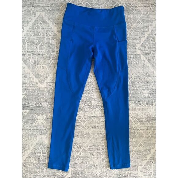 ZYIA Pants - Zyia Blue Light Tight Hi Rise Pocket Capri Leggings size 0